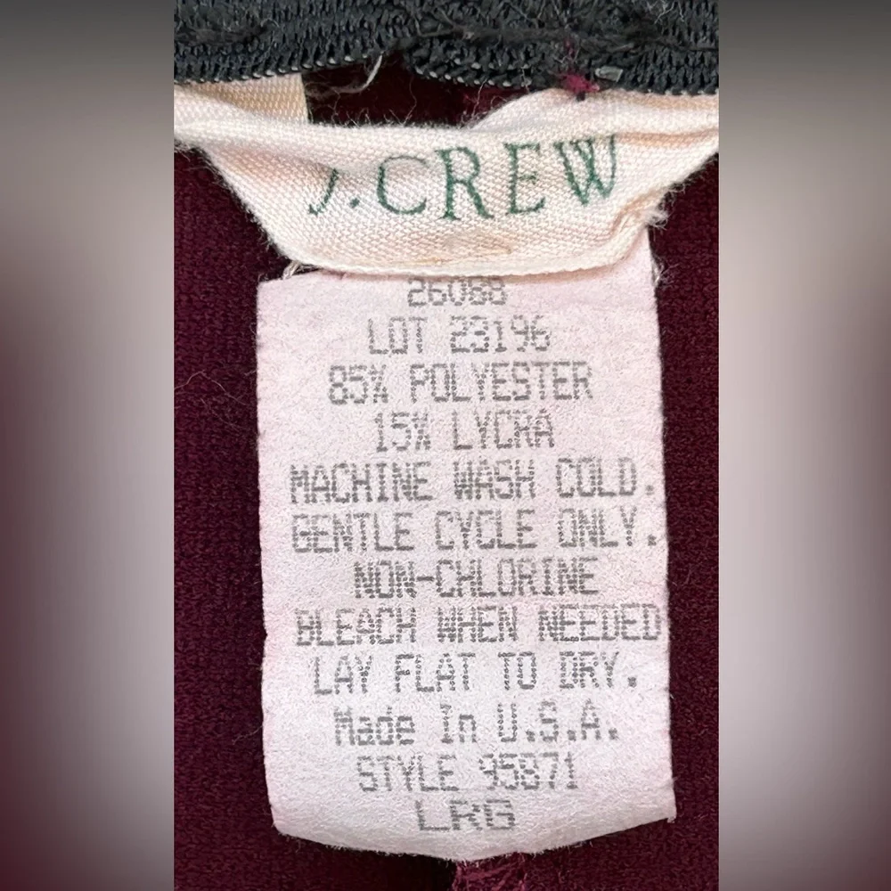J.‎ Crew Maxi Skirt Elastic Waist Back Slit Size Large